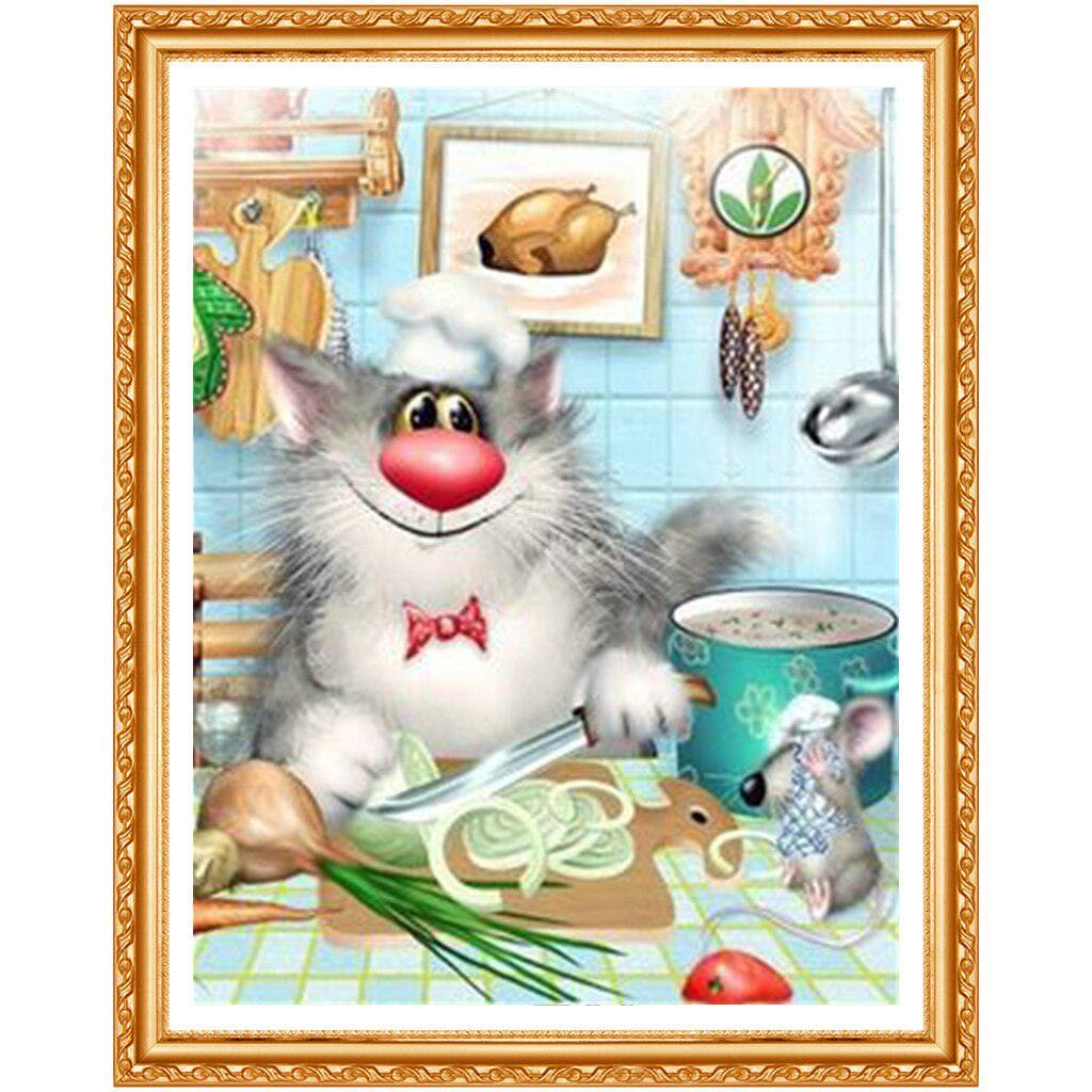 Diamond Painting Cross Stitch Kits Rhinestone Round Crafts Handmade Diamond Embroidery Wall Decor 20X30CM