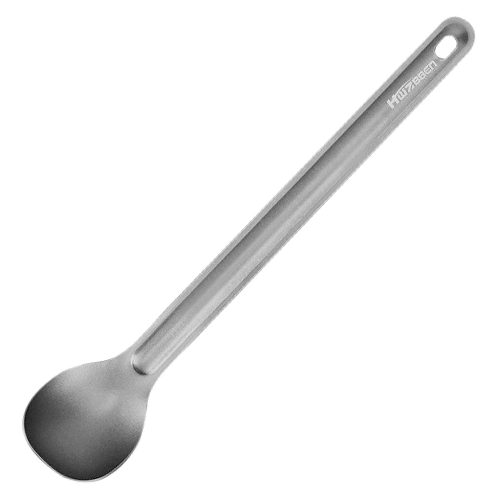 Titanium Long Handle Spork Cutlery for Outdoor Camping Backpacking Picnic Spoon - Matte finish