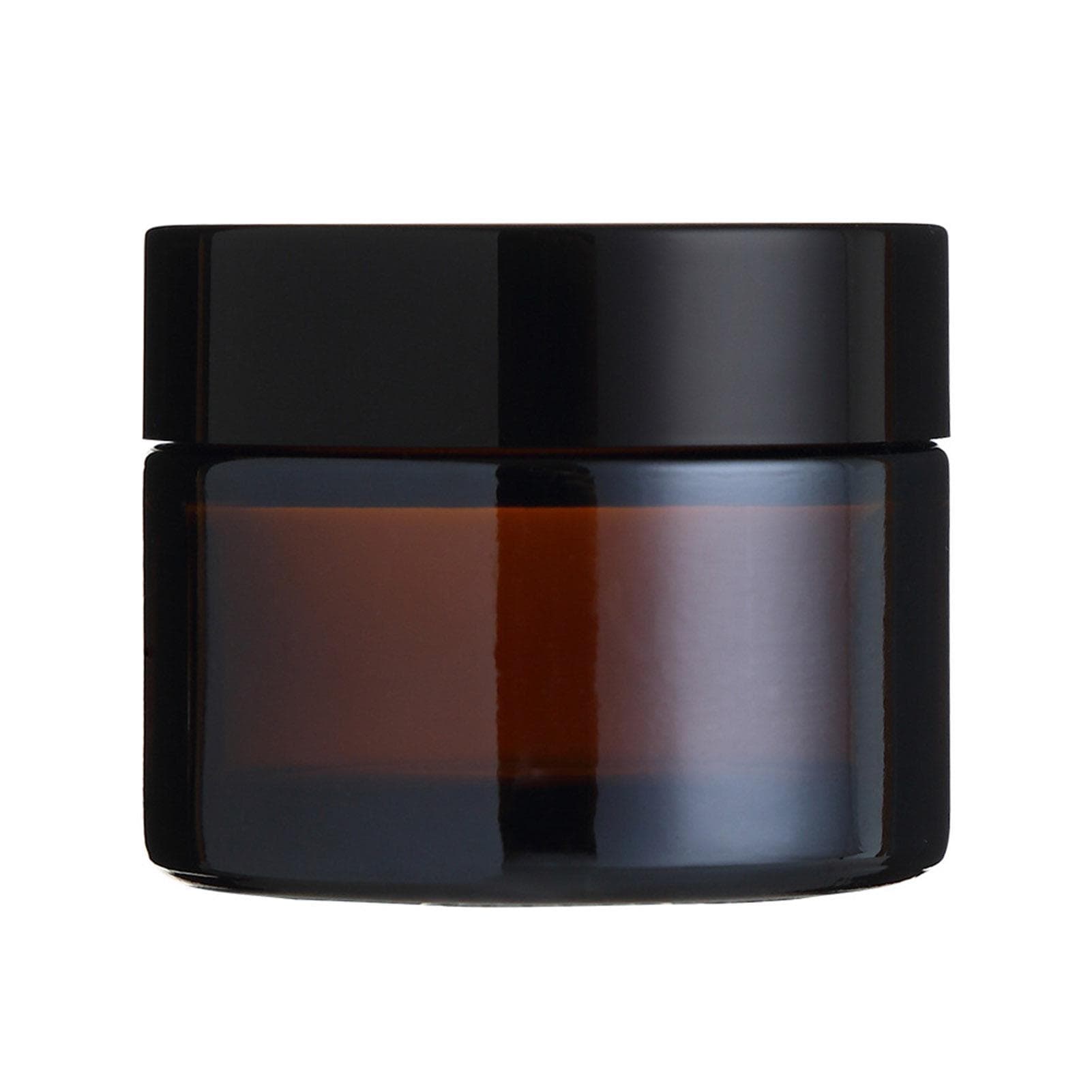 Glass Cosmetic Jar Light Shielding Empty Sample Container with Leakproof Lid for Lotion Cream dark brown