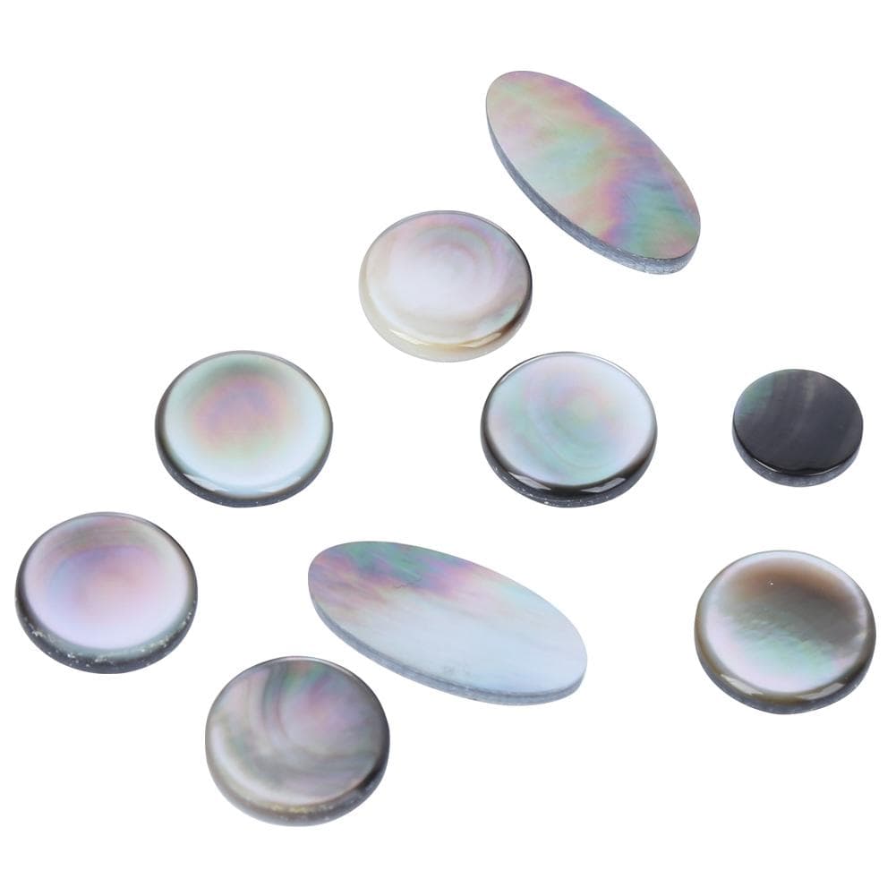 9Pcs Saxophone Button Pad Set Black and White Sax Key Button Musical Instrument Accessories