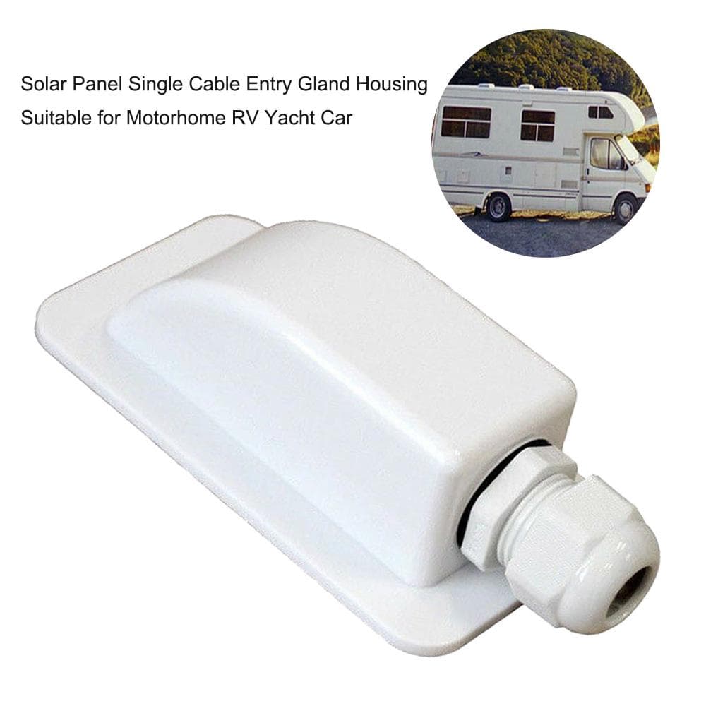 Single Cable Entry Gland Box Solar Panel Roof Wire Entry Gland Box Cable Suitable for Motorhome RV white