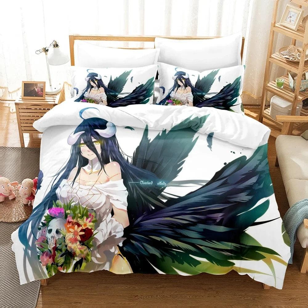 Fashion 3D The OVERLORD Bedding Sets Duvet Cover Set With Pillowcase Twin Full Queen King Bedclothes Bed Linen customizable 70x133cm 2pcs