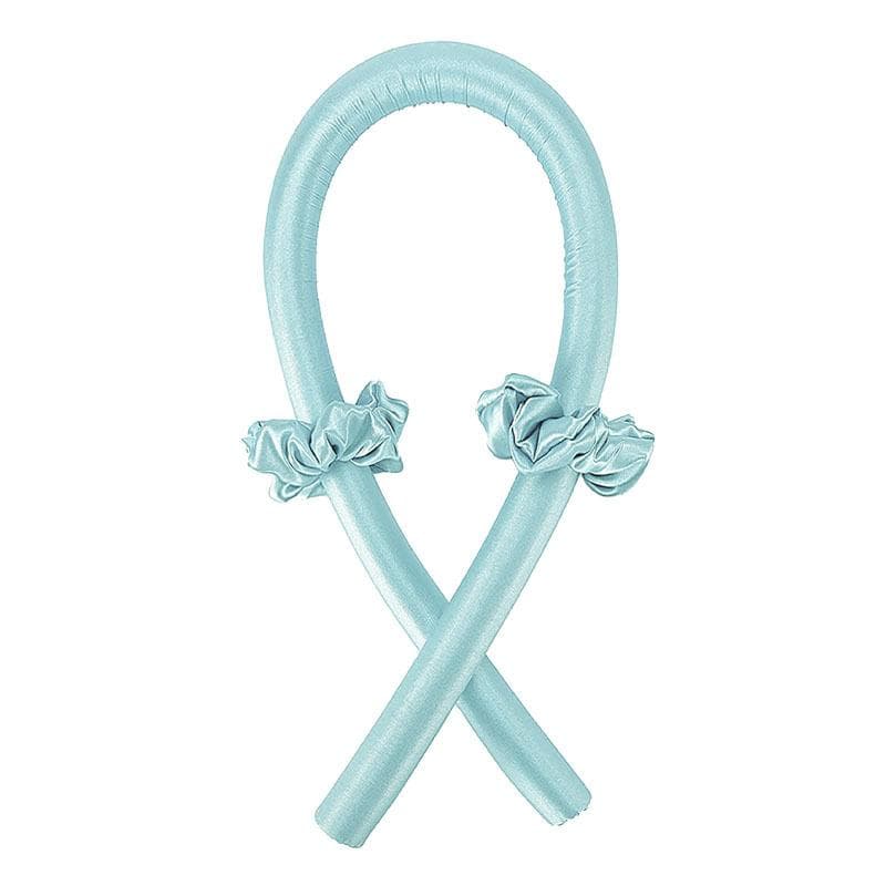 Heatless Hair Rollers Headband Curling Rod Foam Curler Silk Curling Ribbon Hair Ring DIY Hair Styling Tools Make Hair Curls blue