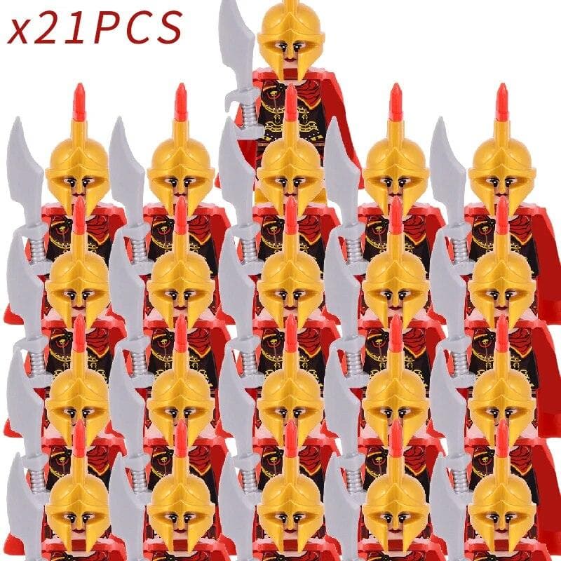 Middle Ages Roman Empire Spartan Crusader Mini Medieval Soldier Figures Model Building Blocks Bricks Toys Gift For Children
