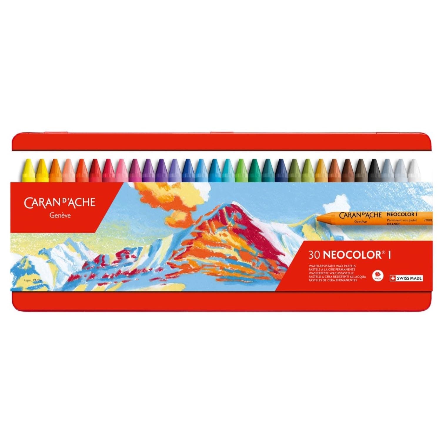 Caran d'Ache Neocolor I 30-Color Set 7000-330 [Official Japanese Product]