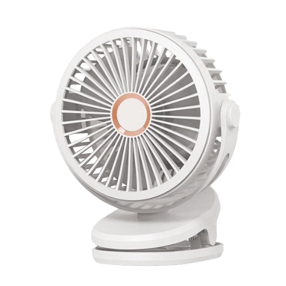 Fan Quiet Charging Small with Clip USB Desktop Dormitory Electric Mini Car Hand Held Fan 10000mAh white
