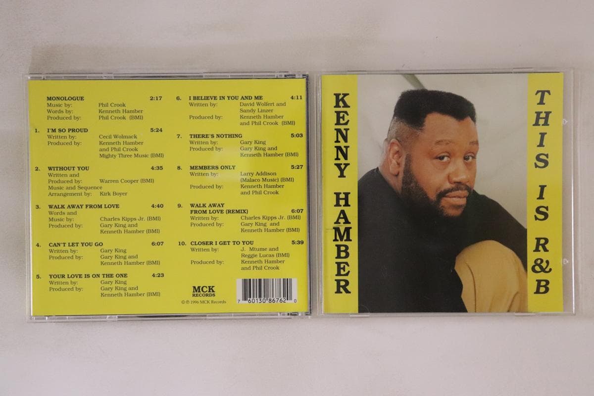 CD KENNY HAMBER - This Is R&b LJL123 MCK 1996 US Soul/Funk Used