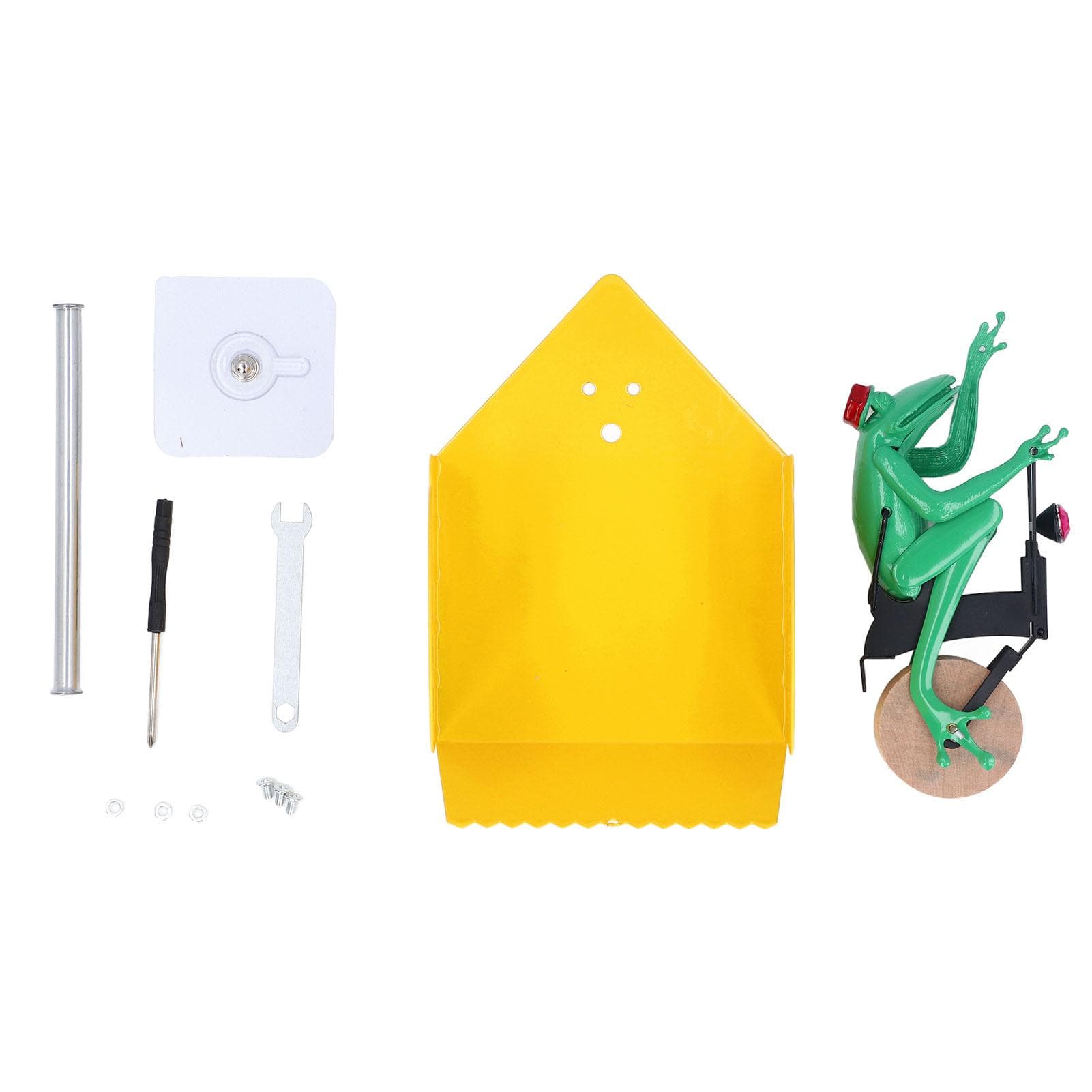 Frog On Unicycle Toilet Paper Holder Iron Wood Wall Mounted Fun Tissue Roll Storage Holder