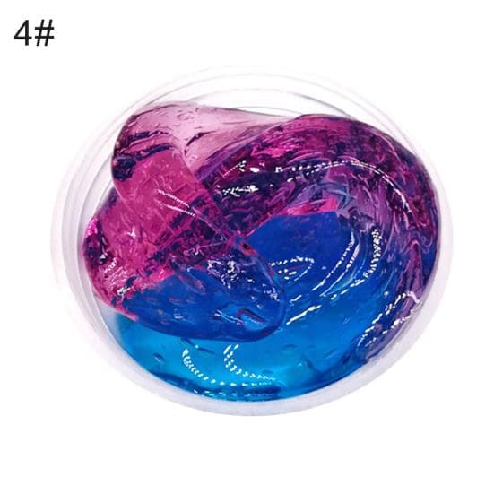 Multicolor Clear Crystal Slime Stretchy Clay Kids Toy