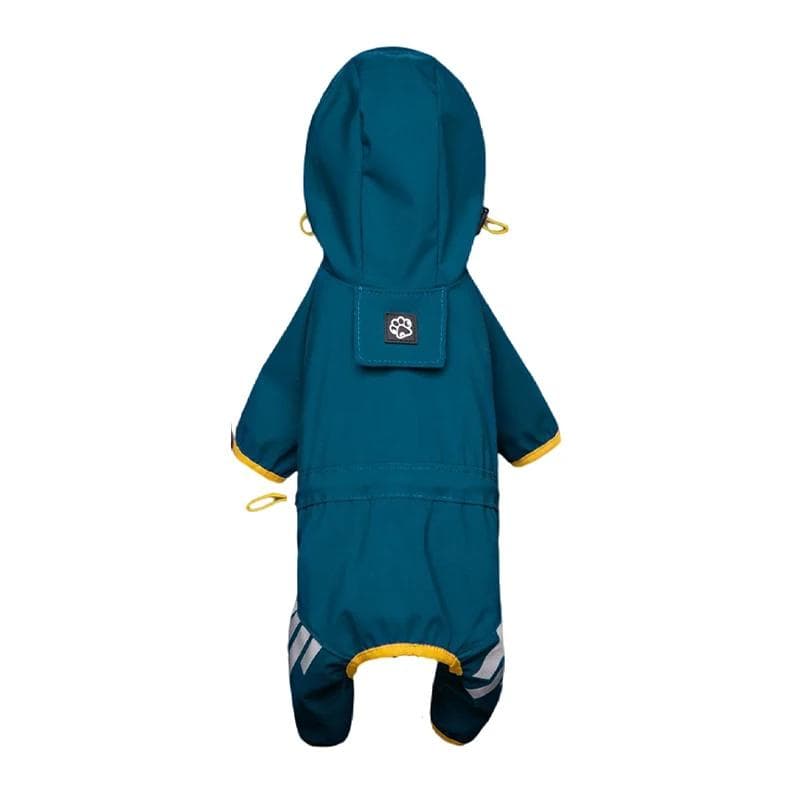 Pet Raincoats Dog Reflective Waterproof Puppy Rain Coats Hooded for Small Medium Dogs Jumpsuit Chihuahua French Bulldog Overalls S blue
