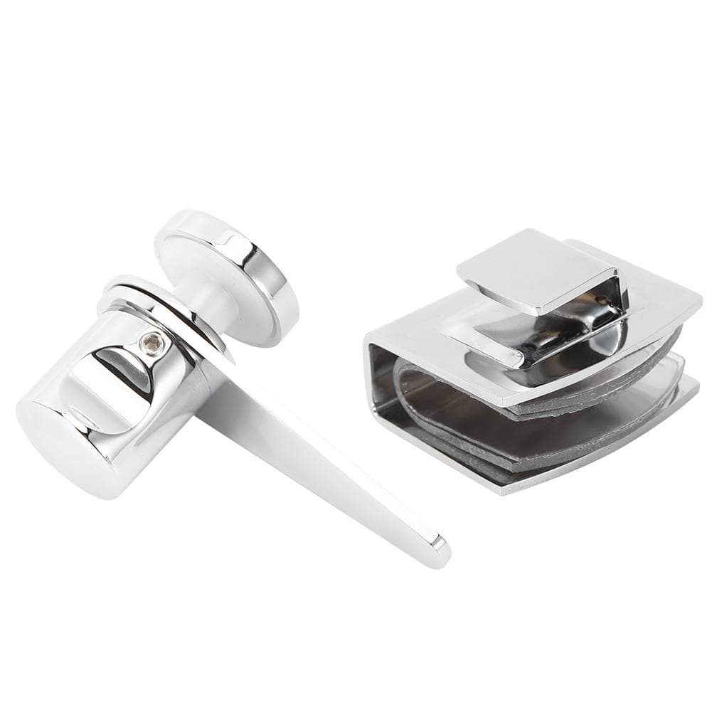 Household Bathroom Shower Room Glass Door Latch Bolts Lock Gate Hardware Accessory