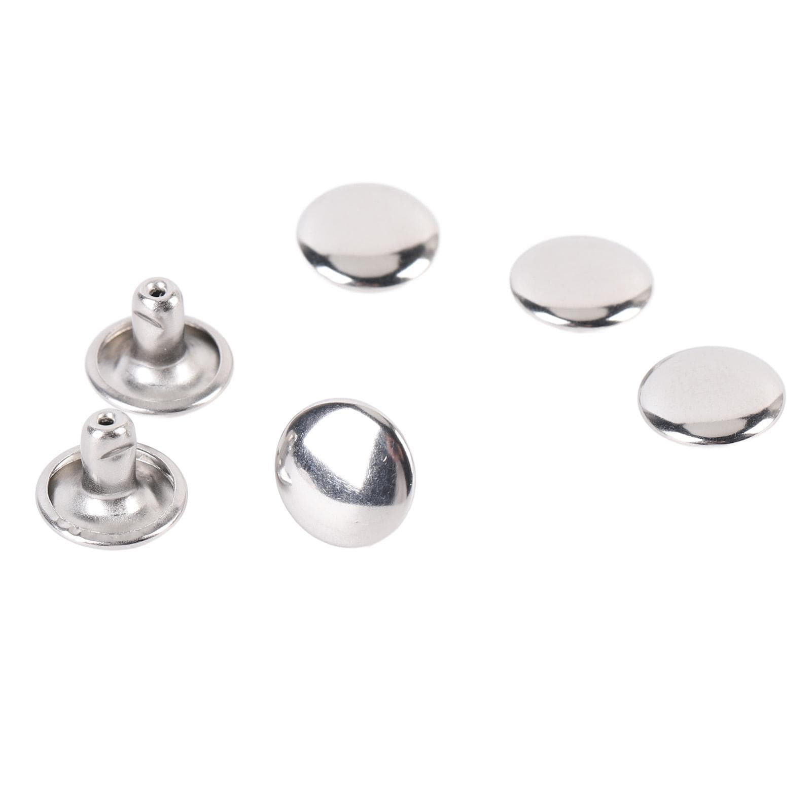 500 Set Leather Crafting Rivets 9x6mm Stainless Steel Double Cap Leather Rivets for Handcraft