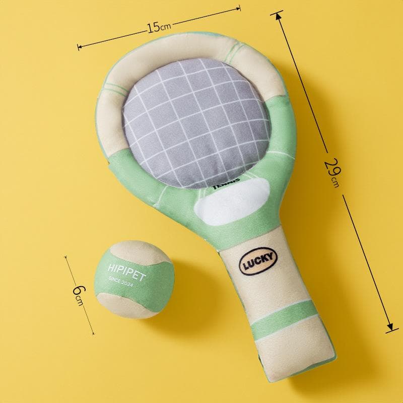 New Dog Tennis Sports Sound Paper Sound Racket Toy Set Teddy Molars To Accompany Pet Products Wholesale