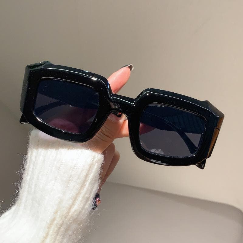 Y2K Vintage Designer Sunglasses Women Men Luxury Big Frame Oversized Candy Shades UV400 Trendy Irregular Sun Glasses