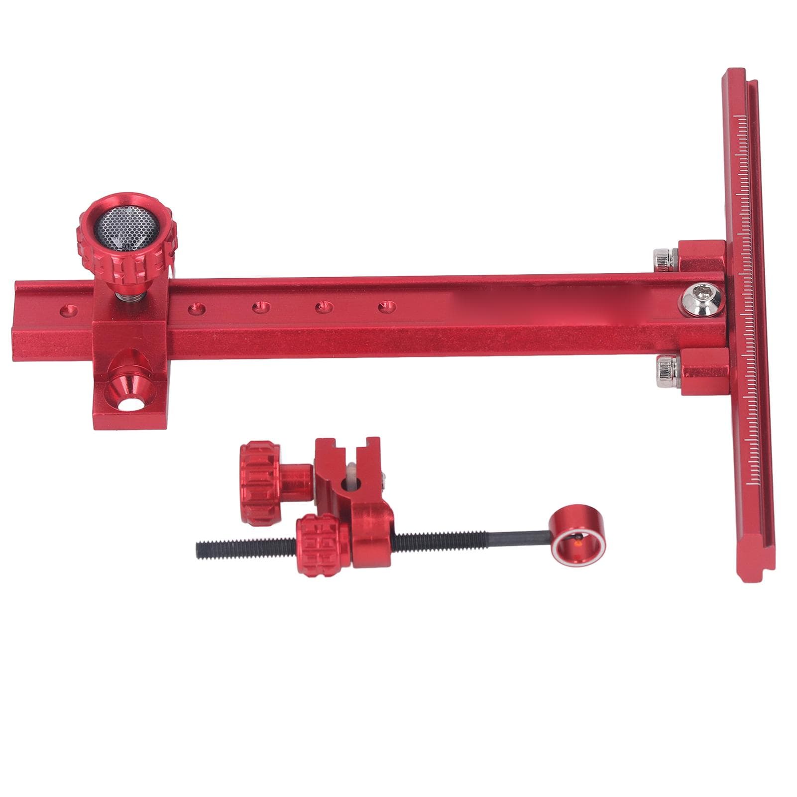 Archery Recurve Bow Sight T Shape Adjustable Metal Shooting Target Sight Archery Competition red