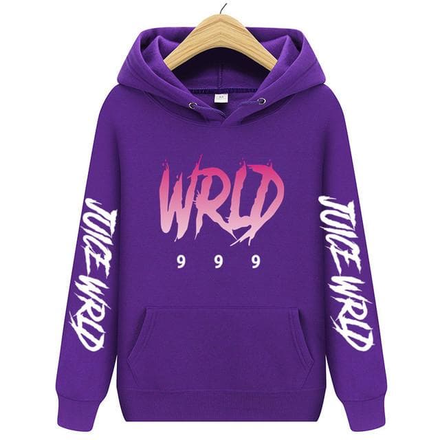 Men's And Women's Long Sleeves Rapper Juice WRLD Men Women Autumn Winter Hooded Harajuku Hoodie Hoody clothing S purple