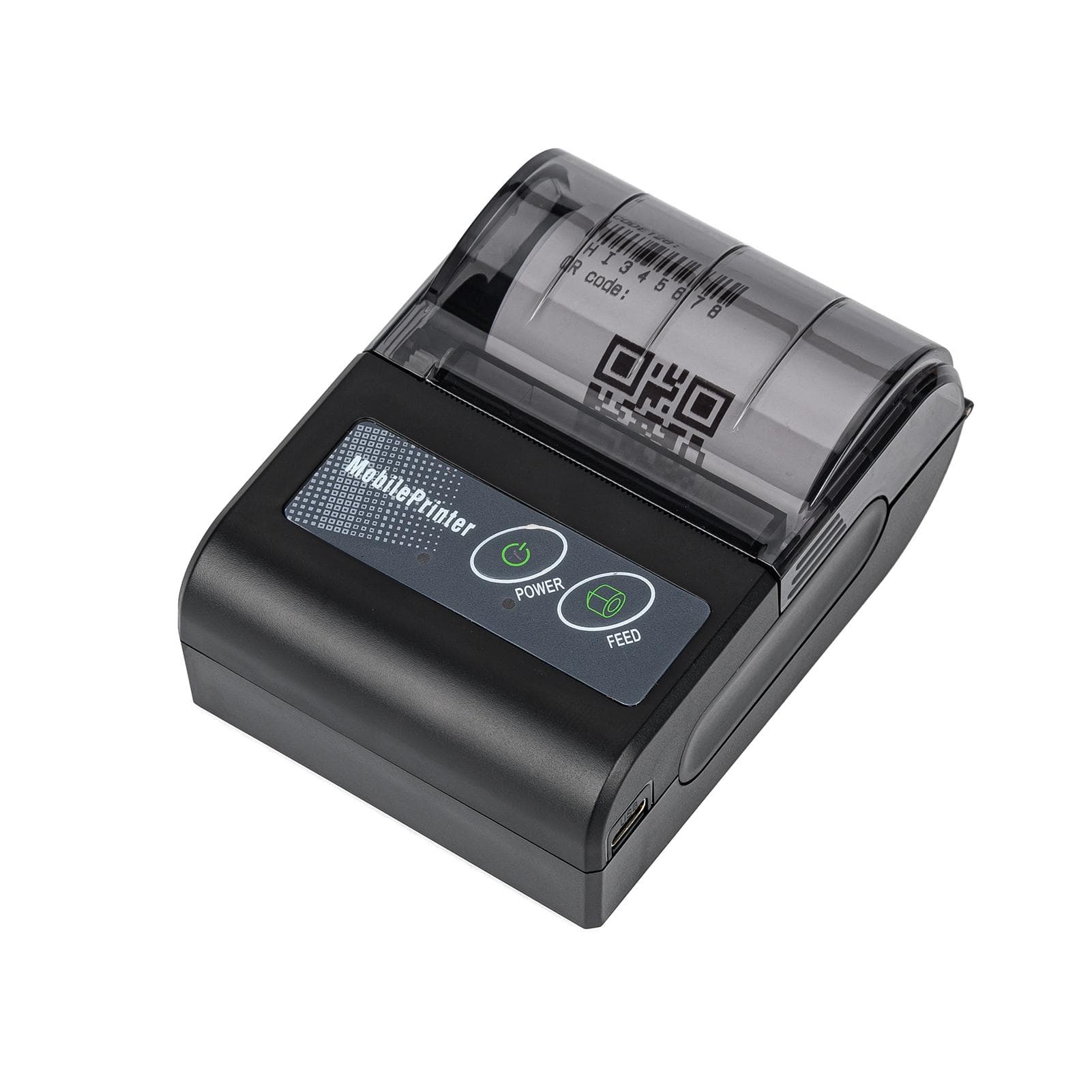 Portable Thermal Printer 58MM Rechargeable BT Receipt Printer Wireless Mini Printer Business EU Plug