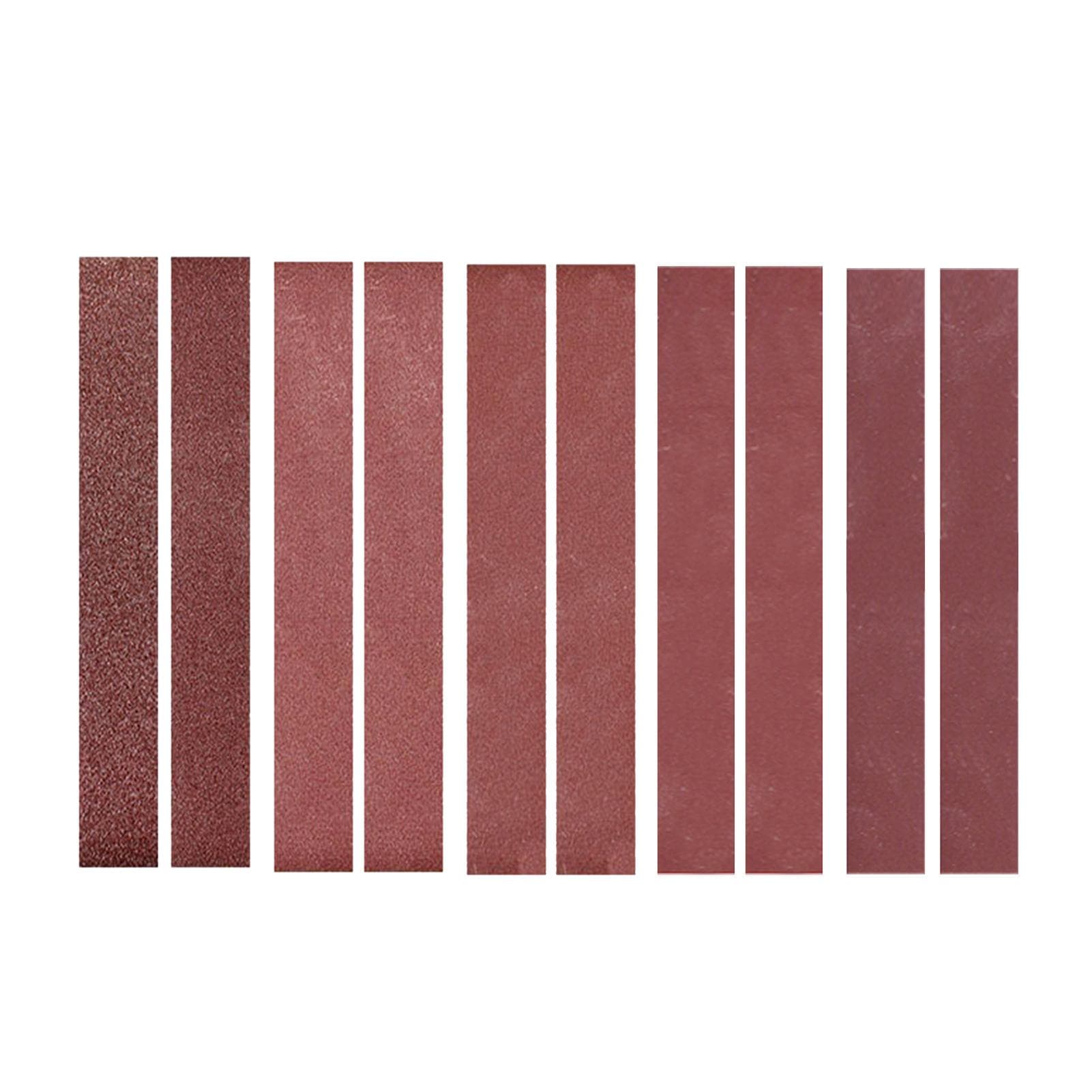 30x300mm 10 Pack Sanding Belts (2 Each of 120 240 400 800 1000 Grits) Aluminium Oxide Sanding Belt only belt red