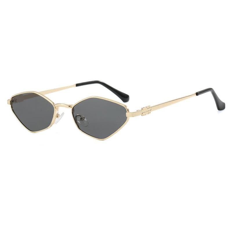 Fashion Hexagonal Women Sunglasses Vintage Punk Metal Frame Shades Unique Eyewear for Men and Ladies as shwon