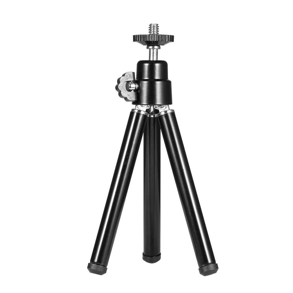Portable Mini Webcam Tripod for Smartphone Lightweight Flexible Web Camera Desktop Support Stand black