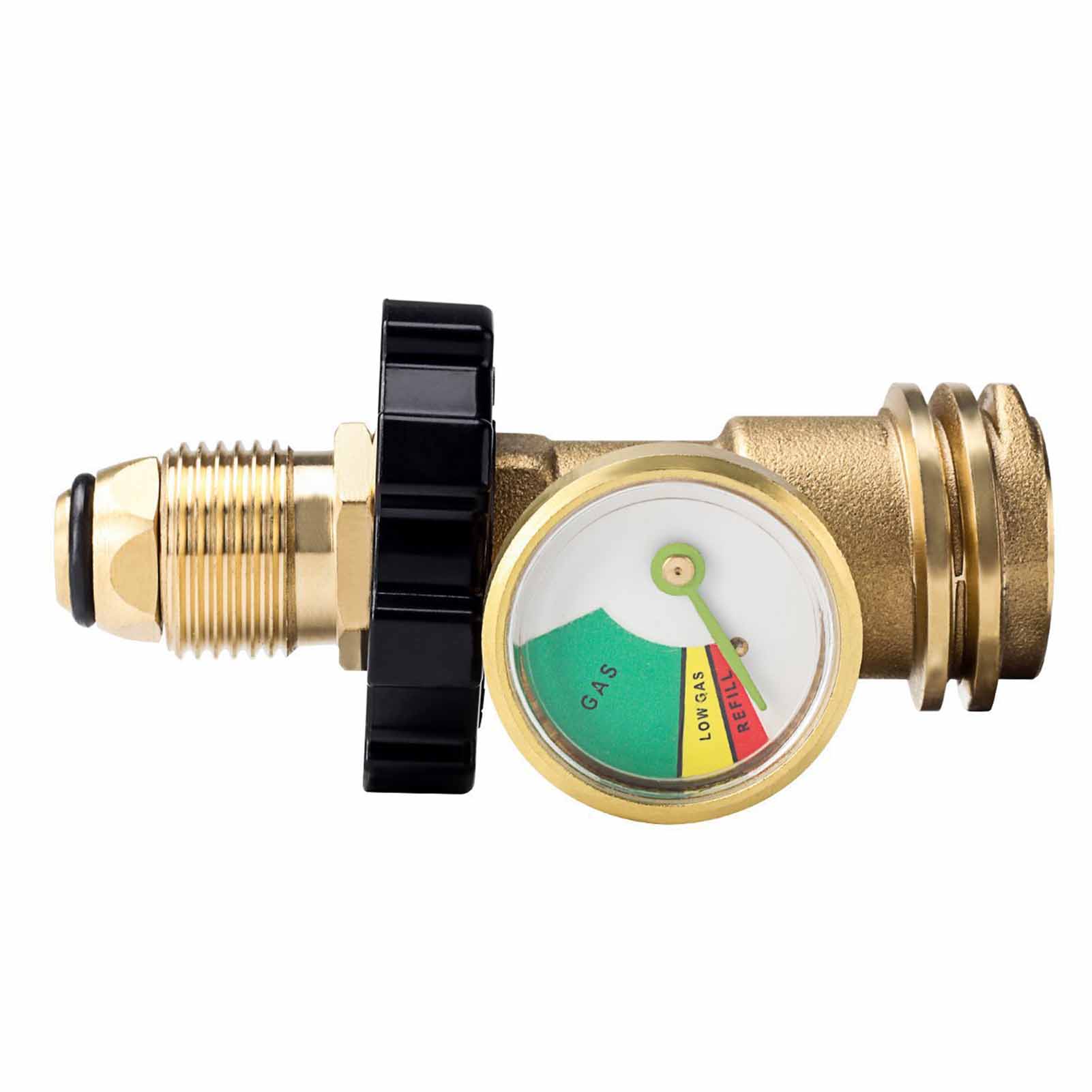 Propane Tank Gauge Adapter Level Indicator Universal Brass Fittings Convert POL to QCC1 Type 1