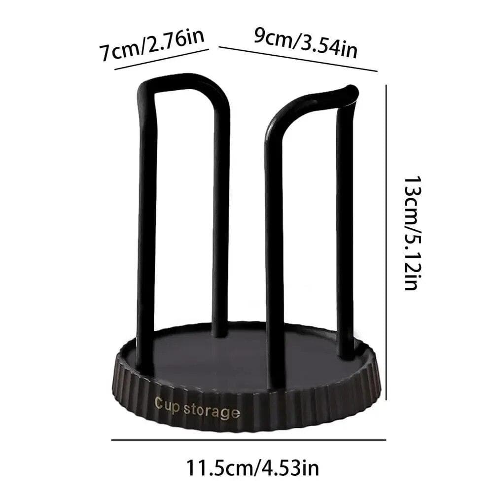 Disposable Cup Storage Holder Rack Shelf Water Tea Cups Dispenser Mug Display Stand Organizer Home Organization black