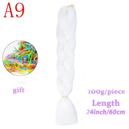 80 Colors Long Ombre Long Jumbo Synthetic Woven Hair Crochet Colorful girl  Hair Extension A9