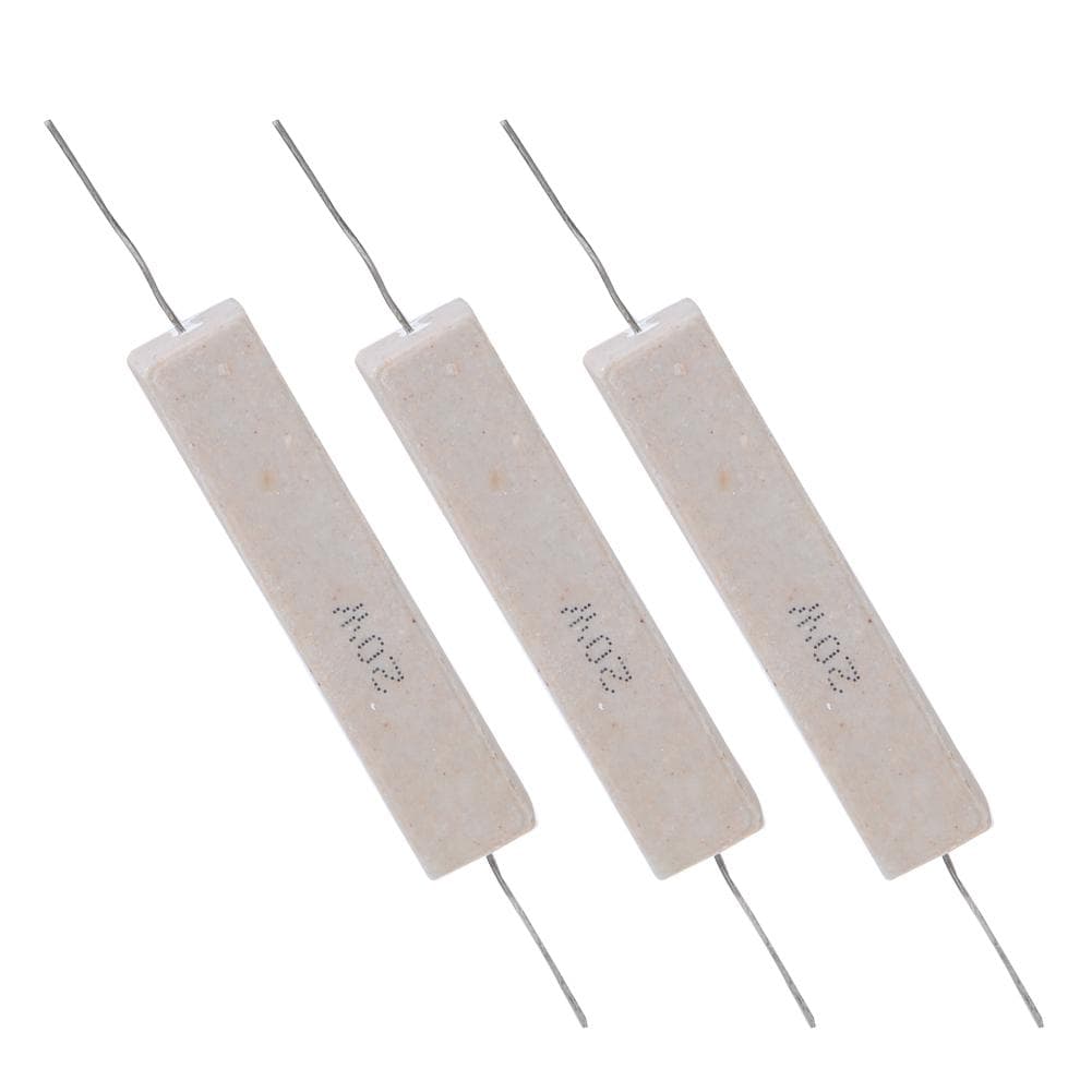 10Pcs Cement Resistor Power Resistance +5percent High Accuracy for Printed Circuit Board 20W(100R)