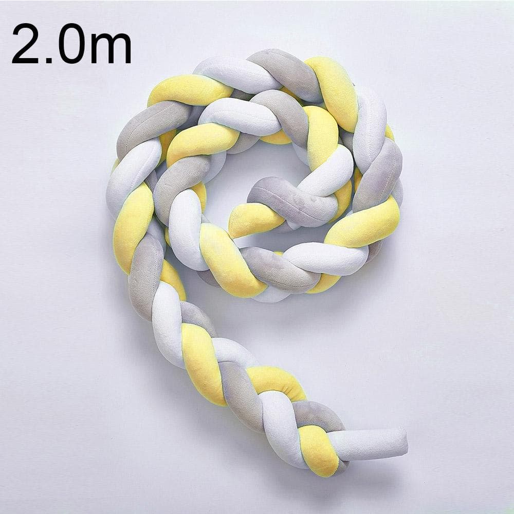Baby Bed Bumper Crib Pad Protection Weaving Plush Baby Bedding Accessory Infant Room Decoration J200