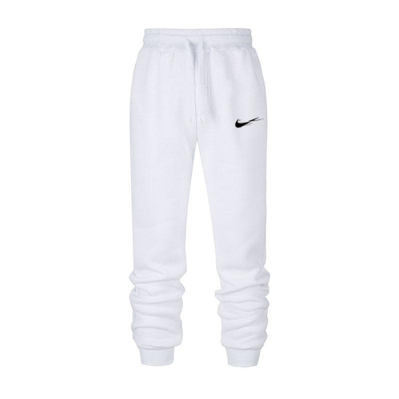 Men's Autumn and Winter Casual Pants Sports Pants Men's Pants Jogging Pants Hip Hop Street Pants M white