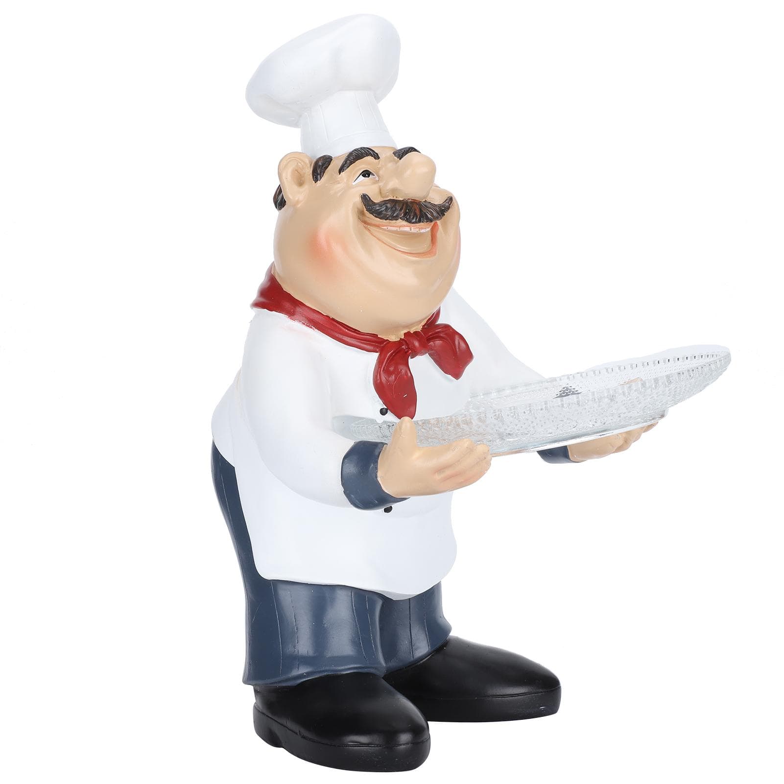 Chef Nut Tray Statue for Shop Welcoming Cute Decoration Small Synthetic Resin Ornaments