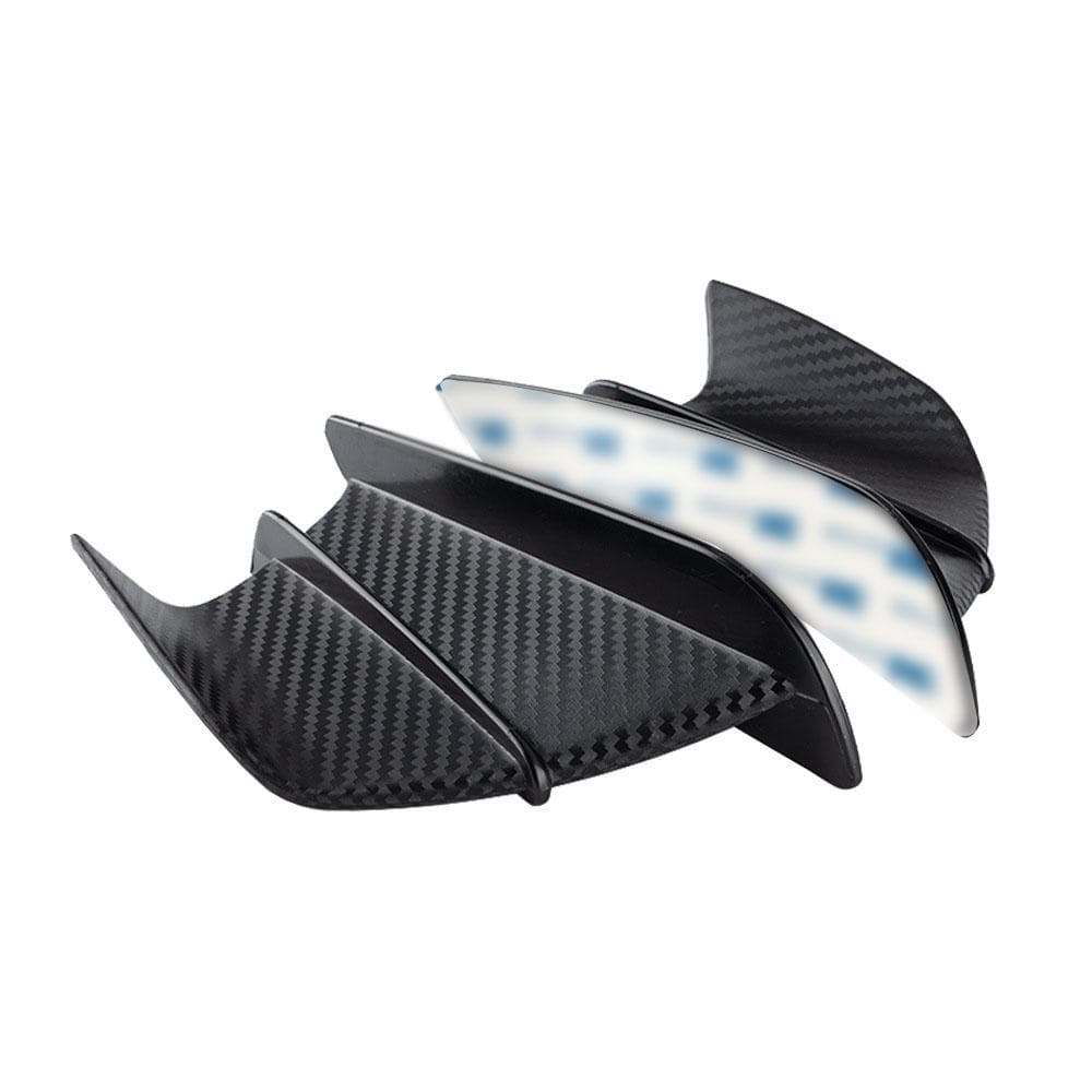 Motorcycle Aerodynamic Winglets ABS Wing Spoiler Universal Modification Accessory Matte black