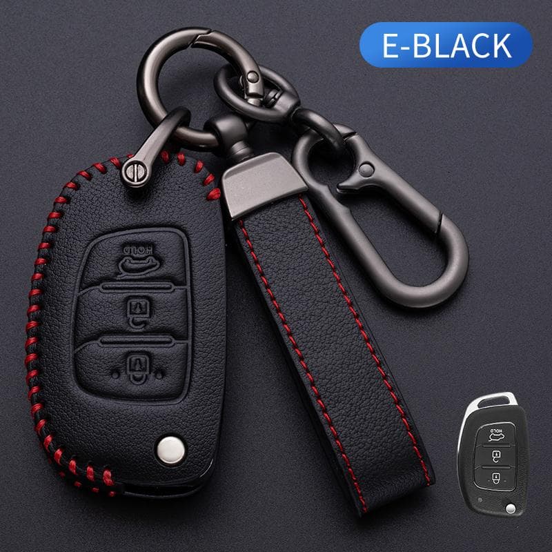 3 Buttons Car Key Case Cover Key Bag For Hyundai Ix35 IX45 IX25 I10 I20 I30 HB20 Sonata Verna Solaris Santa Elantra Mistra E Style black