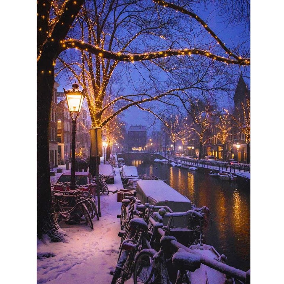 Diamond Embroidery Sale Winter Diamond Mosaic Snow Scenery Diamond Painting Cross Stitch 20X30CM