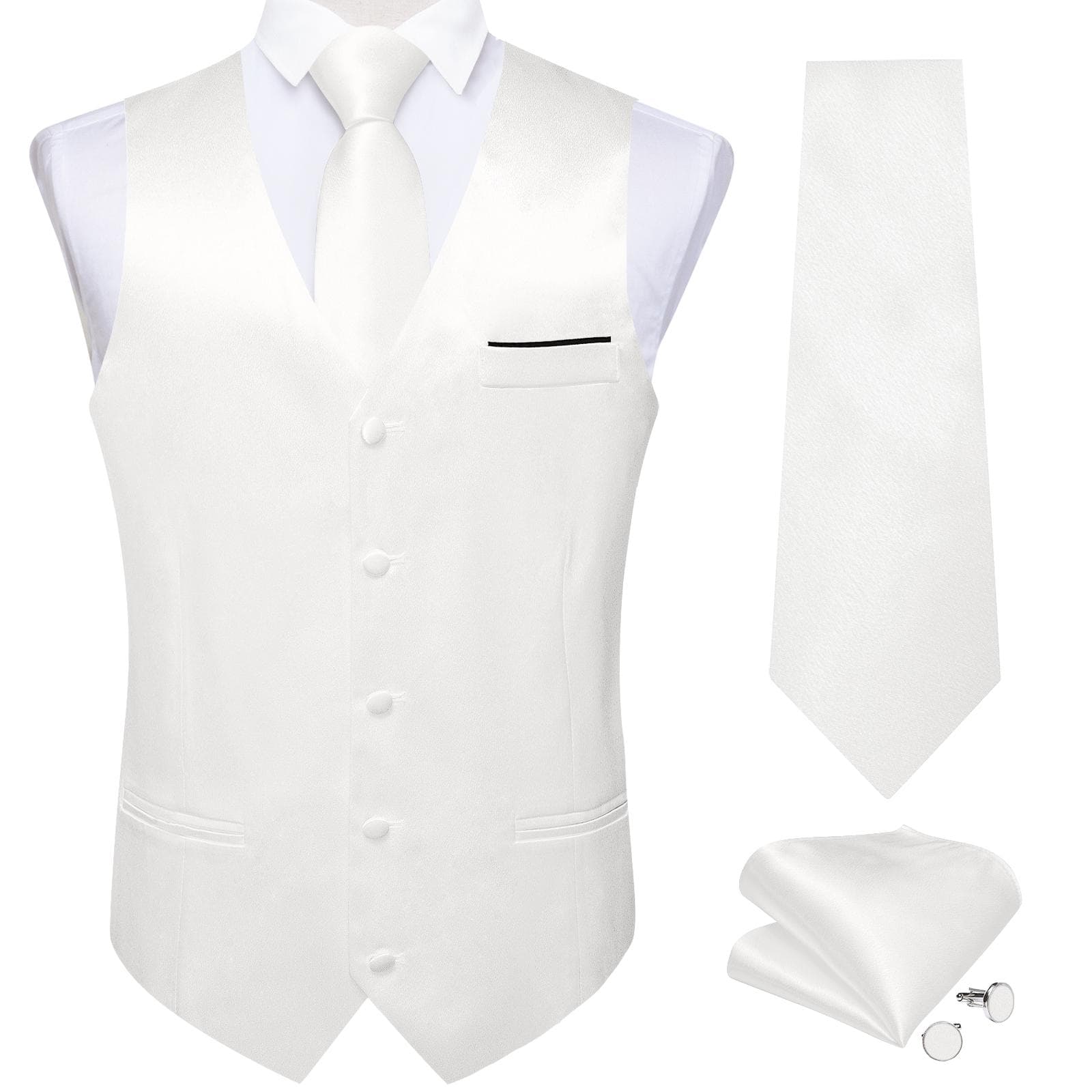 Dibangu Mens Yellow Paisley Vest Suit Waistcoat Hanky Cufflinks Tie Set Wedding 3XL