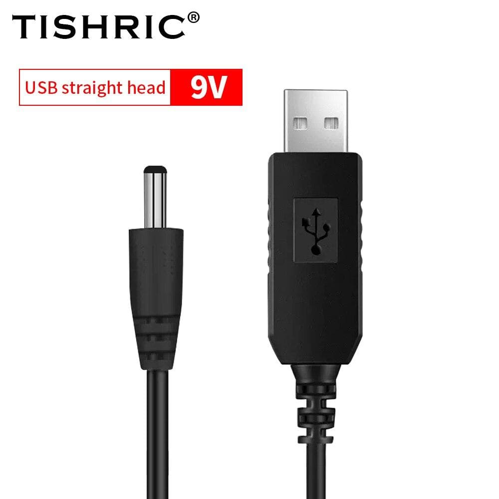 USB DC 5V To 12V 9V Power Cable USB To DC Jack Adapter Wire Usb Boost Power Cord Plug Wire For Router 2.1x5.5mm Via Powerbank YSL 180 degrees 9V Cable