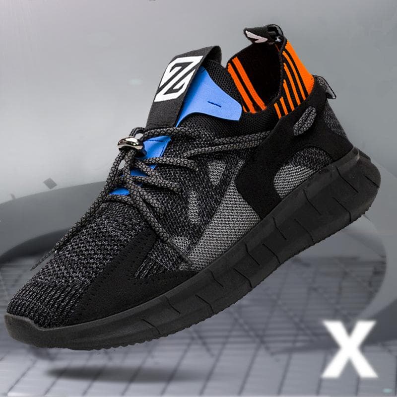 Men's Shoes Fly Weaving Spring New Trend Lace-up Running Shoes Breathable Korean Style Sports Casual Shoes Men 44
