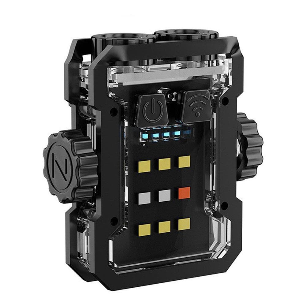 Small Keychain Flashlight Dual LED COB High Brightness Magnetic Base Led Display Multifunctional black