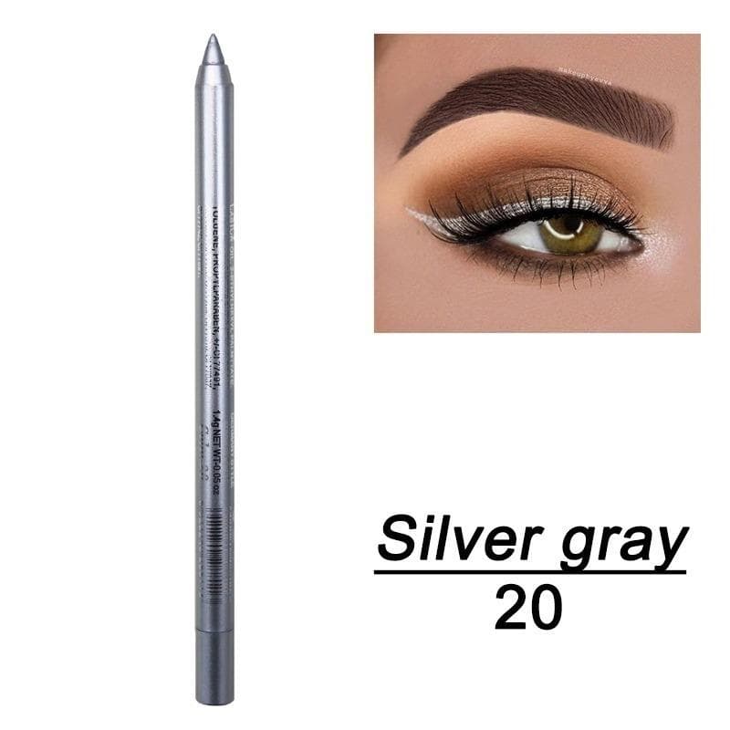 Multi Color Gel Eyeliner, 4-in-1, Colored Eyeliner, Eye Shadow And Eyebrow Pencil, Waterproof And Long Lasting 1PC grey