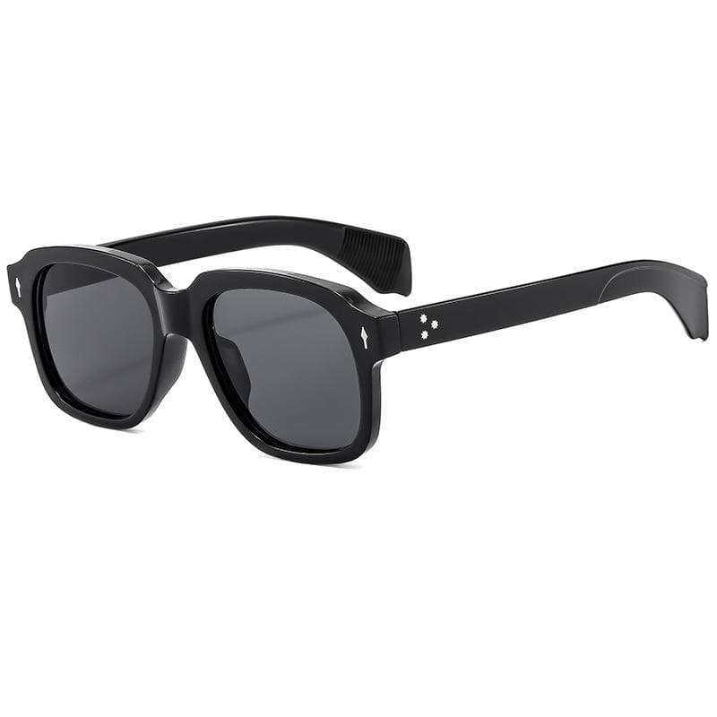 Women Square Sunglasses Vintage Punk Rivets UV400 Protection Fashion Shades for Men and Women as picture