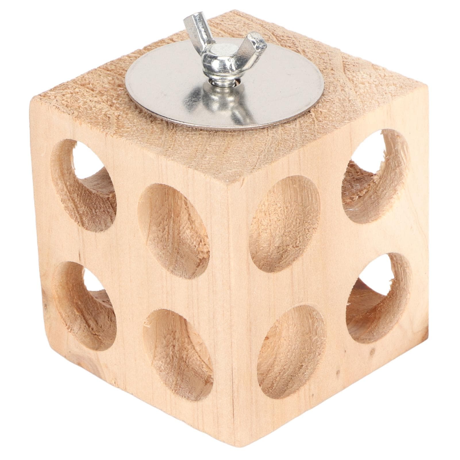 Bird Block Toy Foraging Shredding Wooden Parrot Block Chewing Toy for Lovebirds Cockatiels Budgies 6cm/2.36in