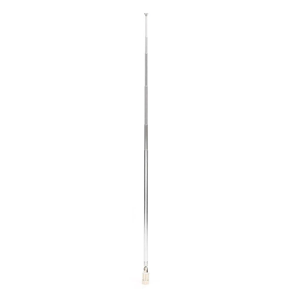 38.8in 7 Sections Telescopic Aerial F Connector Car Antenna Universal for FM Radio DAB AV Receiver