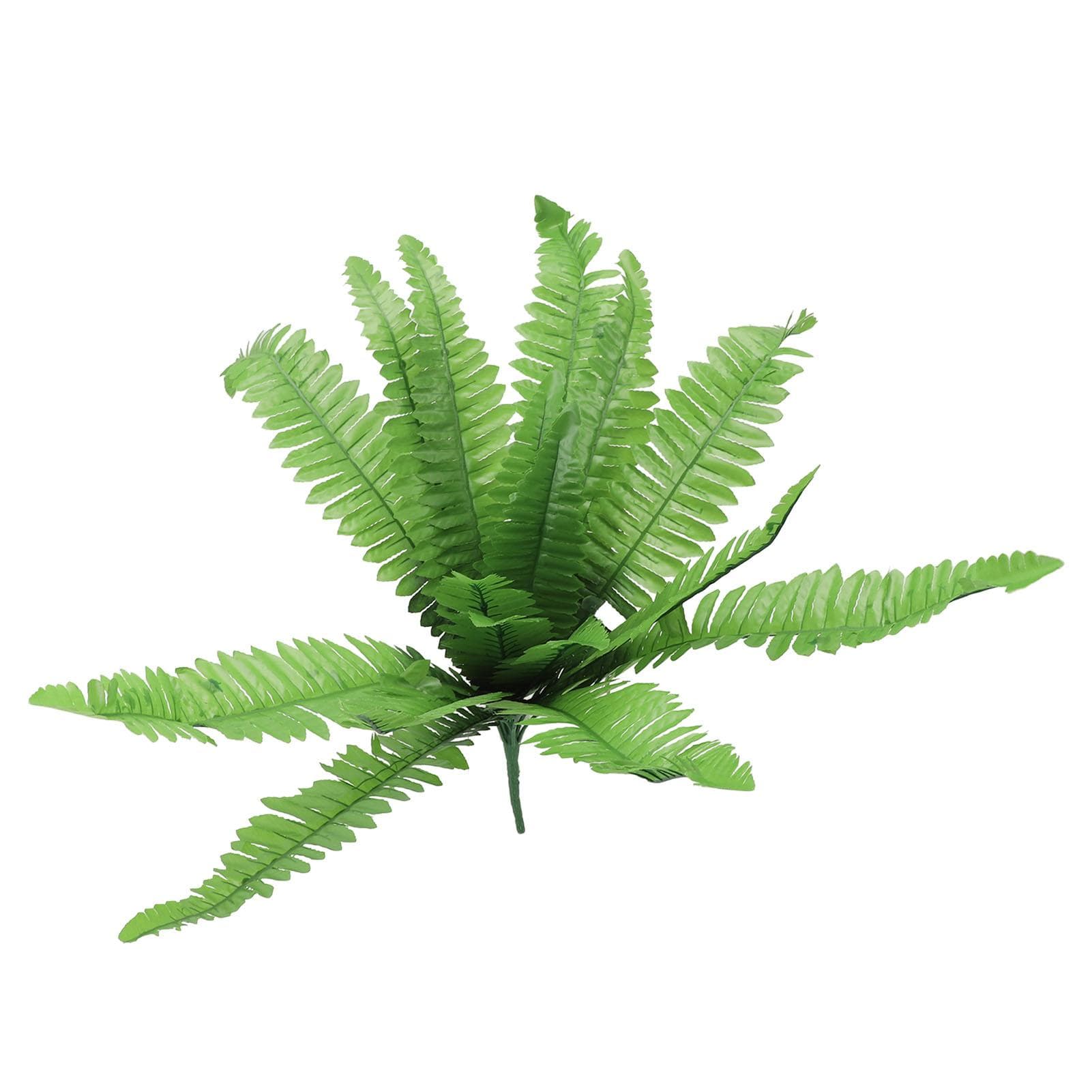 Artificial Boston Fern Lifelike Plant Leaves Outdoor Decoration Hanging for Garden Home Office