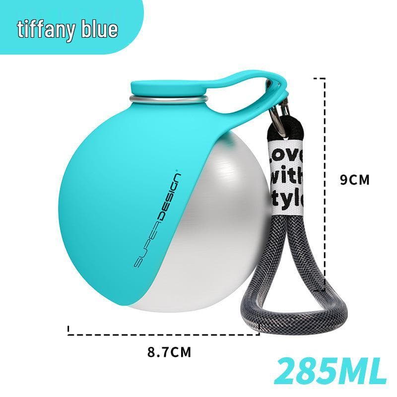 304 Stainless Steel Foldable Pet Water Bottle for Outdoor Travel 285ml 304 Stainless Steel