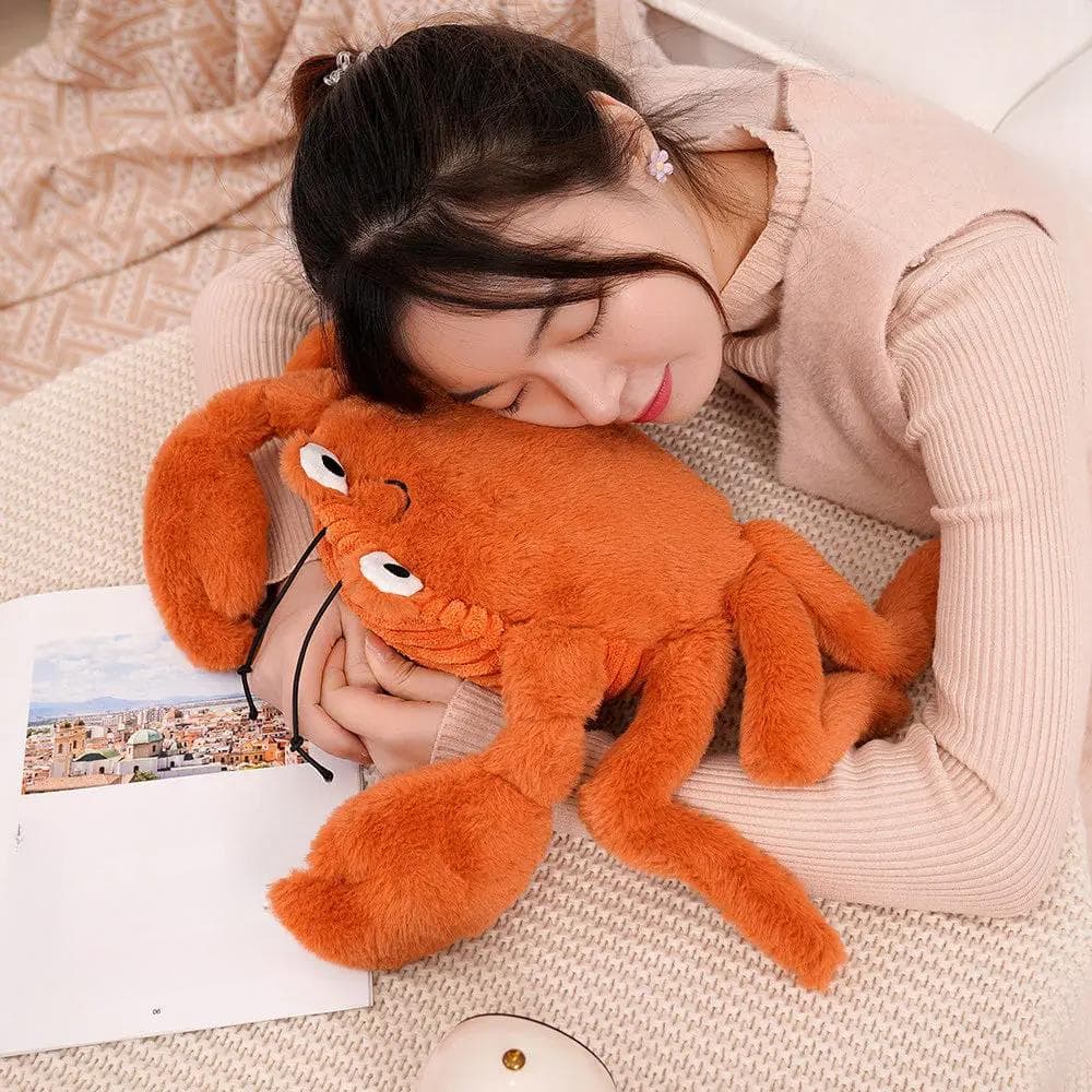 Crab Lobster Plush Lobster Toy Cute Shrimp Doll Stuffed Soft Animal Comfort Doll Crab Toy Children's Birthday Gift 40cm