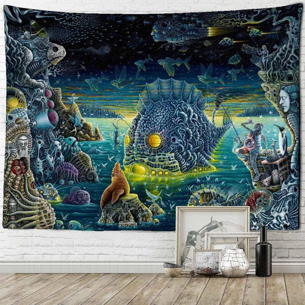 Romantic Sunflower Astronaut Tapestry Wall Hanging Hippie Tapiz Art Bohemian Mystery Living Room Bedroom Home Decor 95x70cm