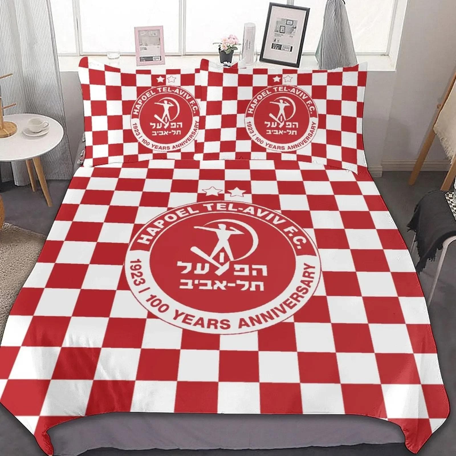 3D Printed Hapoel Tel Aviv Bedding Set Duvet Cover Bedroom Comforter Single Twin King Size Quilt Cover Home Textile US Queen 228x228cm