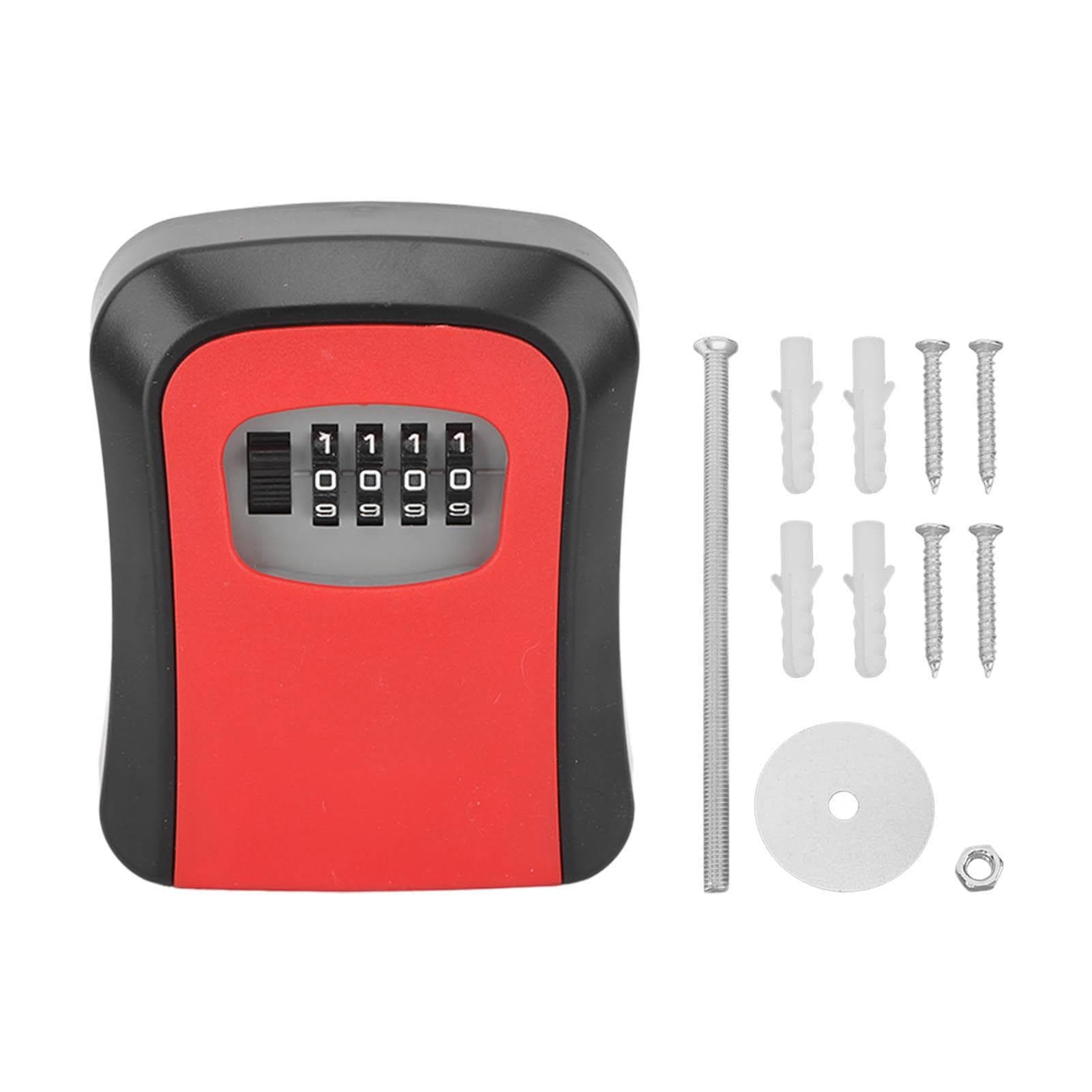 Resettable Code Key Lock Box Portable Combination Lockbox 5 Keys Capacity Wall Mounted Key Storage