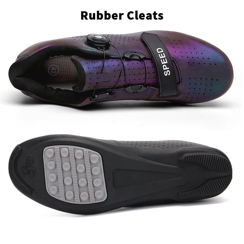 Cycling Sneakers Road Bike Cleat Shoes Men Mountain Racing Speed Sneakers Women Flat Bicycle Shoes Professional Outdoor Athletic Sports Bike Shoes 38 Pure