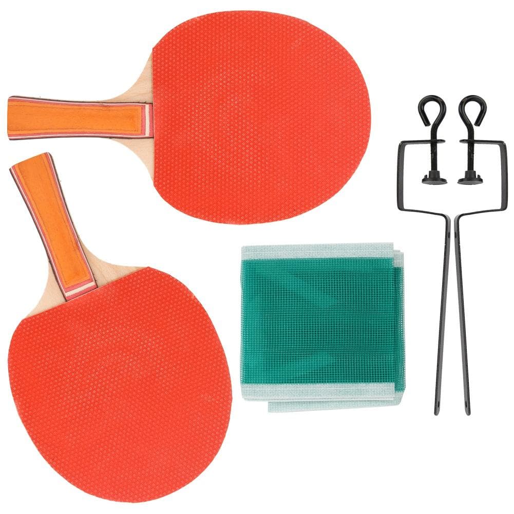 Pure Wood Base Plate Double Sides Cover Training Table Tennis Paddle Bat Ping Pong Set Sports